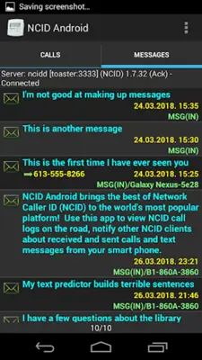 NCIDnAndroid android App screenshot 9