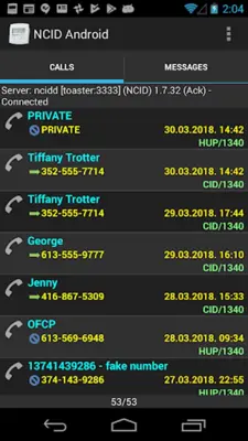 NCIDnAndroid android App screenshot 10
