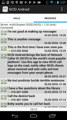 NCIDnAndroid android App screenshot 6